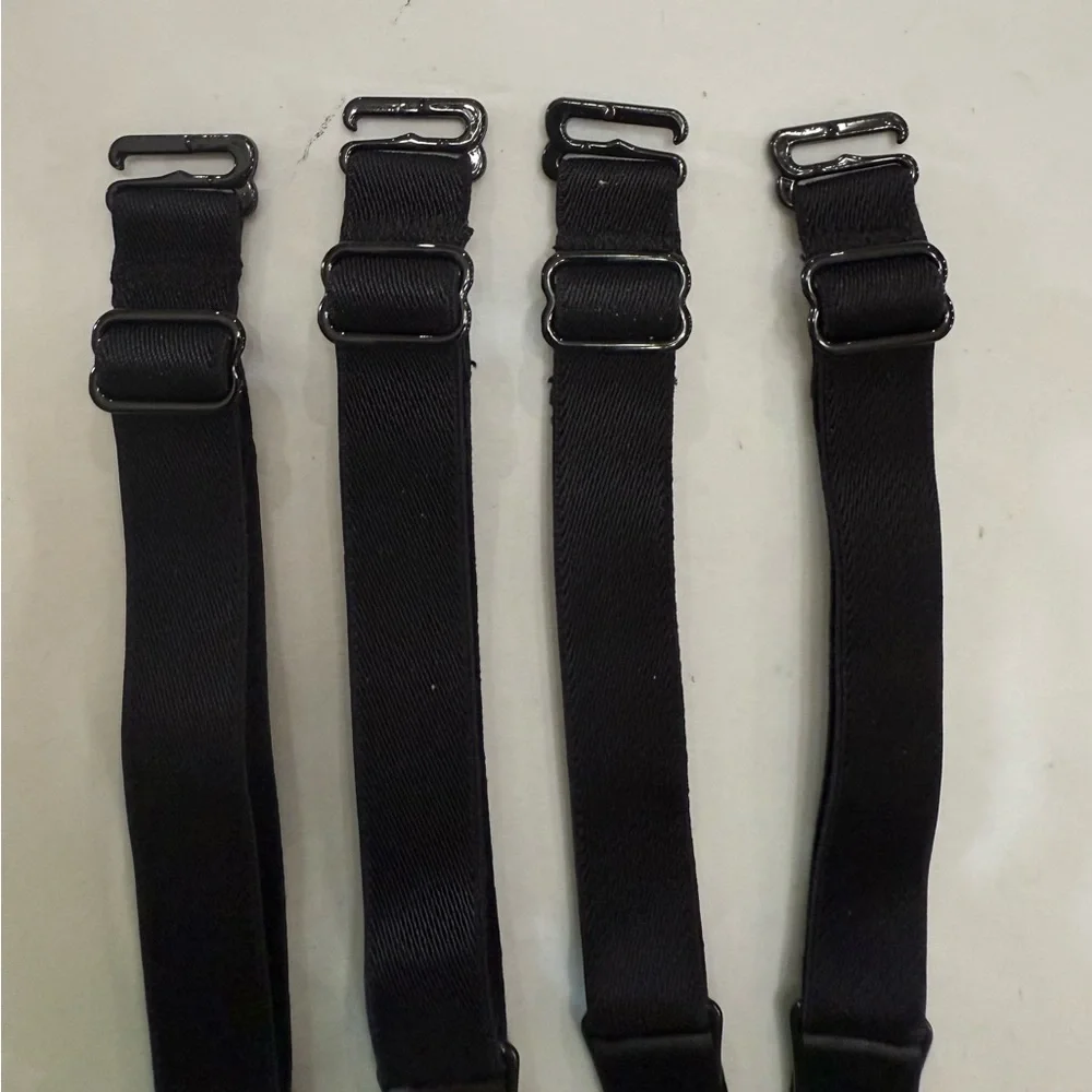 NEW Garter/stocking suspenders elastic adj set (4) black